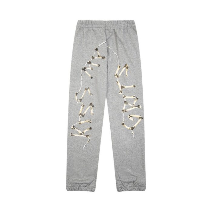 Pants Denim Tears Wishbone Skeleton Print Grey - Image 2