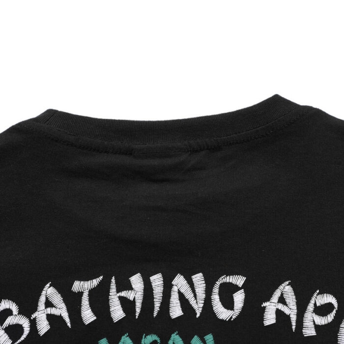 T-shirt BAPE Japan Map Embroidery Black BP010 - Image 7