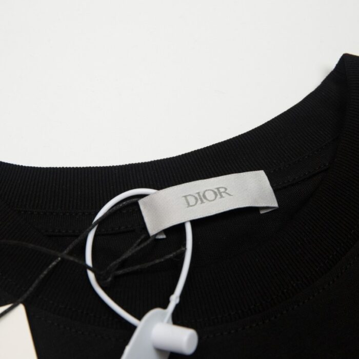 T-shirt Christian Dior Embossed Monogram Navy DO062 - Image 9
