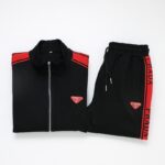 Tracksuit Prada White and Black Red Stripe PD050 - Image 6