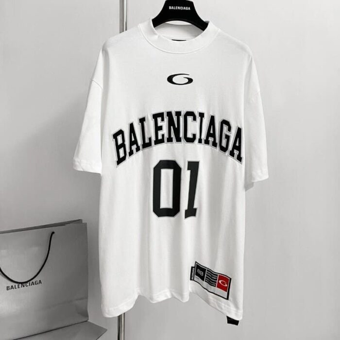 T-shirt- Balenciaga Basketeball White BL113 - Image 3