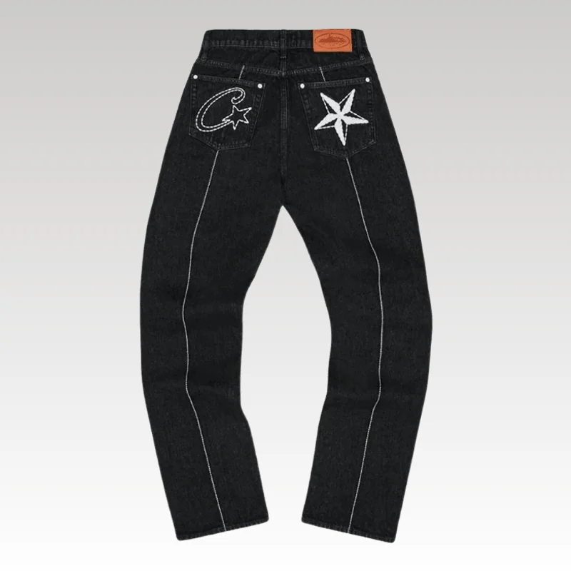 Jeans Corteiz C-Star Black - Drip Slum