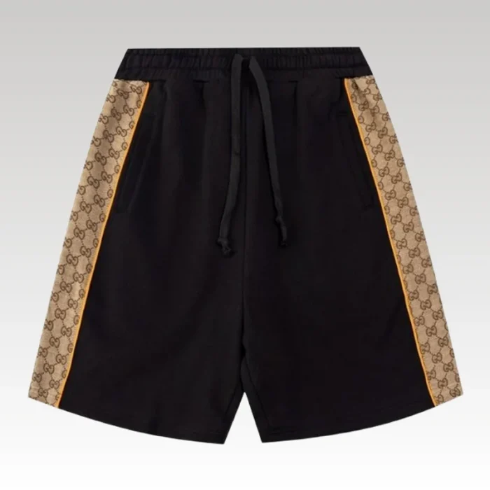 Shorts Gucci Monogram Stripe Black GC017 - Drip Slum