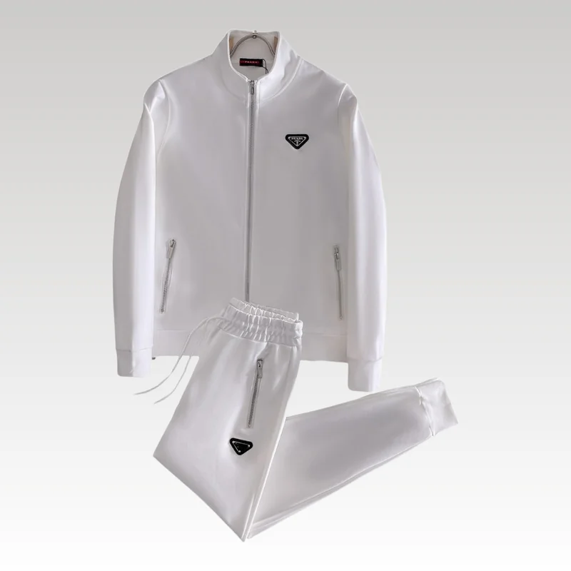 Tracksuit Prada White Full Zip Edition PD056 - Drip Slum